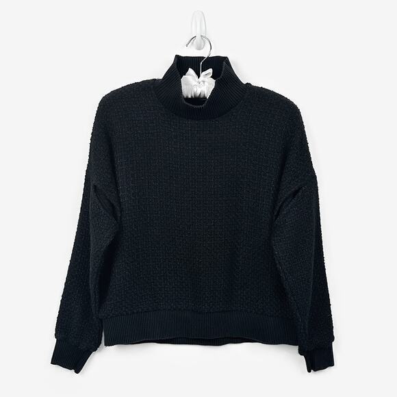 Zara Sweaters - Zara‎ Textured Sweater Underarm Cut-Outs Size M Black Edgy Cozy Boxy Normcore